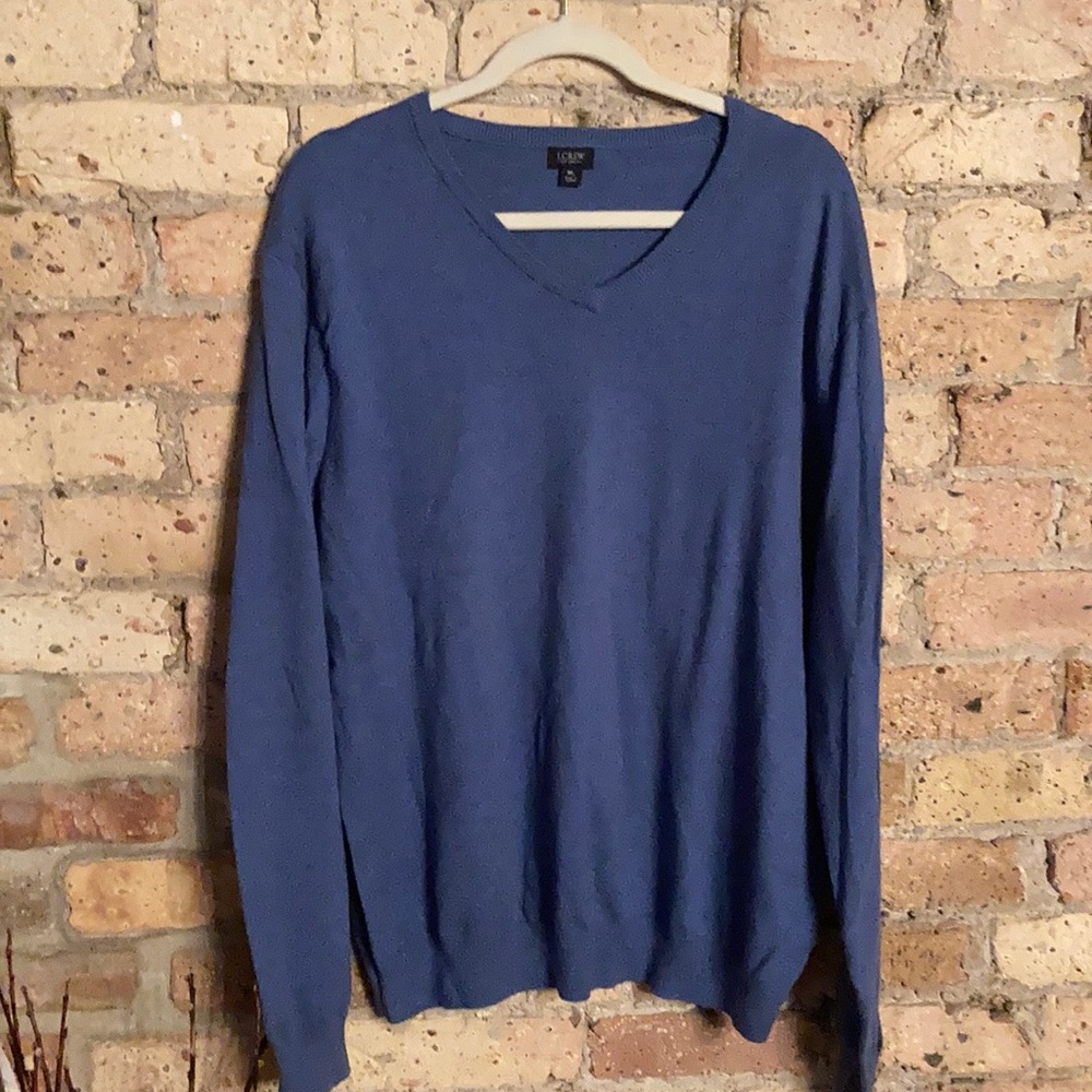 J Crew men’s cotton/cashmere blue sweater